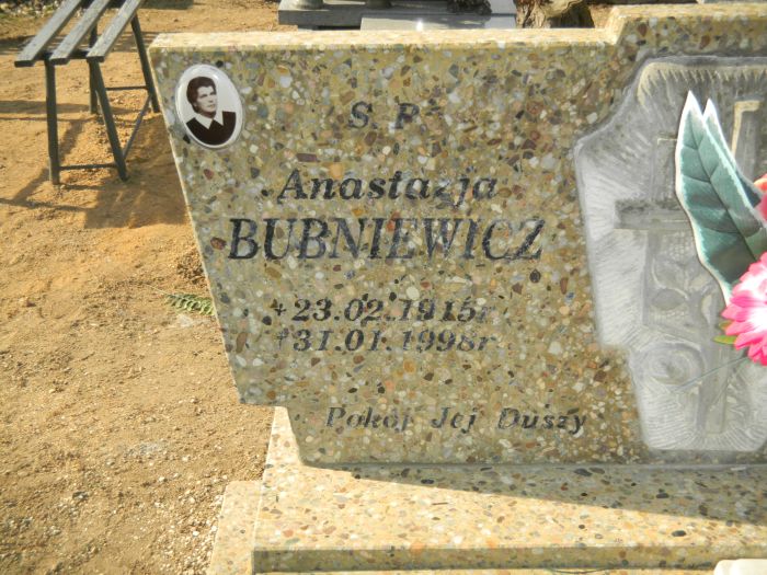 Grób Anastazja Bubniewicz